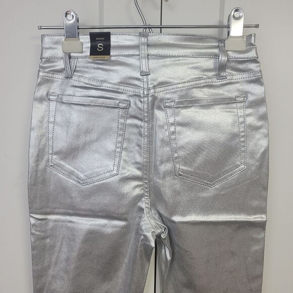 Ymi womens high rise metallic skinny jeans, small - Picture 5 of 10